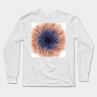 Blue and brown tie dye Long Sleeve T-Shirt